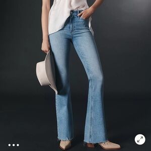 PAIGE Laurel Canyon High Rise Flare Jeans, Medium Blue Wash